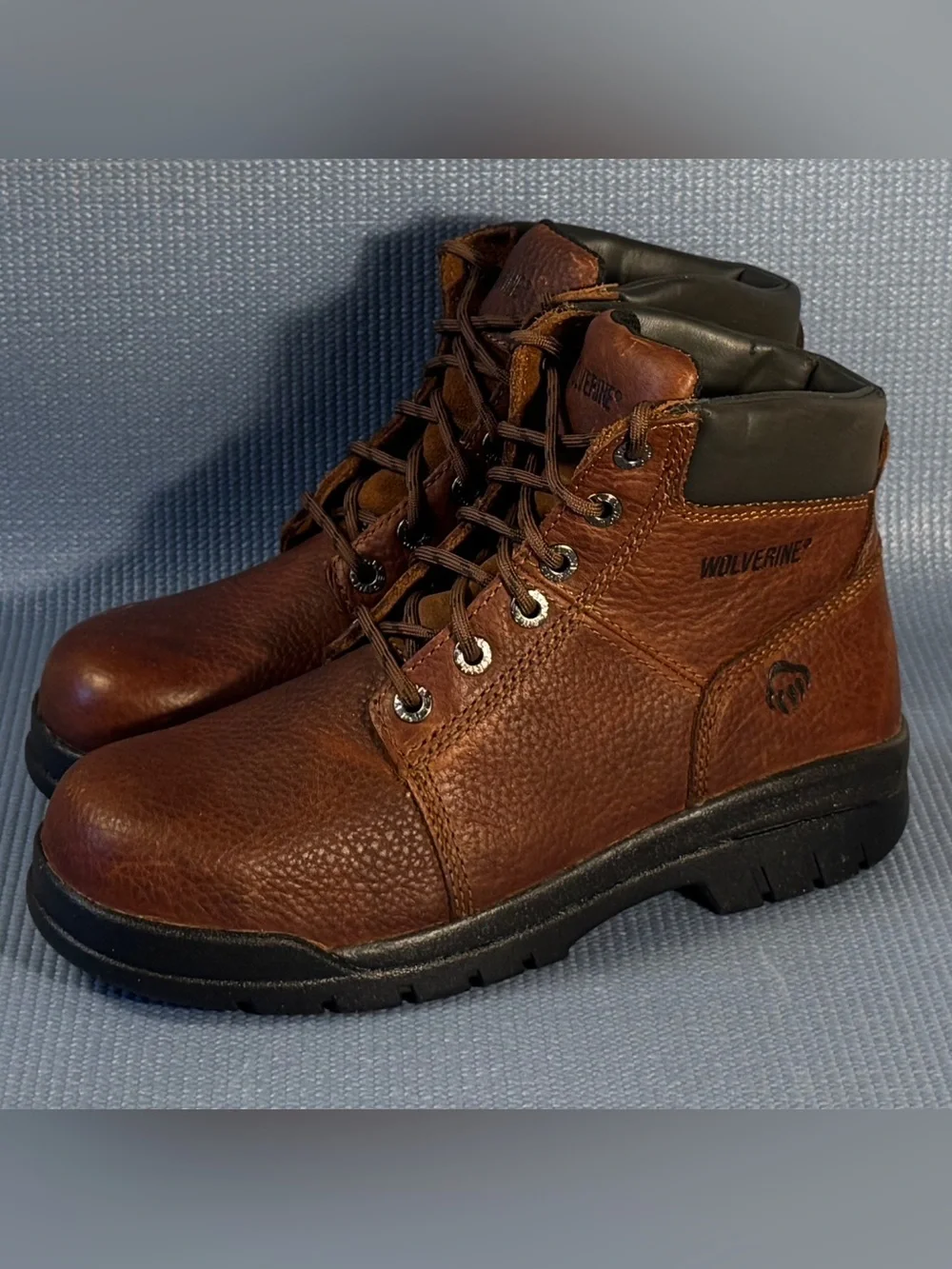 Wolverine Marquette Slip Resistant Steel Toe Leather Work Boots Men’s Size 8.5